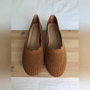 Forever Link  Weave 29 Shoes Confort Ballet Flats Brown Women's Size 7.5.